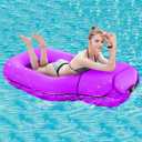 SEGOAL Pool Floats Inflatable Floating Lounger Chair Water Hammock Raft Swimming Ring Pool Float, Lightweight Single Layer Nylon Fabric No Pump Required