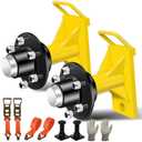 AvmrLc 3rd Generation 2Pack Shipping Container Wheel 6-Lug Kit, Heavy Duty Shipping Containers Axle, Shipping Container Accessory with Ratchet Strap for Moving 20' to 40' Containers