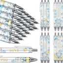 Chuangdi 24 Pcs Blue Elephant Baby Shower Ballpoint Pens Favors Bulk Retractable Ballpoint Pen Black Ink with Gifts for Guests School Supply