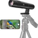 45X Wireless Digital Telephoto Lens, High Power HD Electronic Telephoto Phone Lens with 2.4G Wi-Fi App Connect, 1500mAh Battery for Birdwatching, Watch Concerts, Watch Match, Moon Viewing