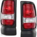 PIT66 Tail Lights Assembly Compatible with Dodge Ram 1500 2500 3500 Truck 1994-2002 Rear Lights Brake Lamps Drive & Passenger Side Luz Trasera