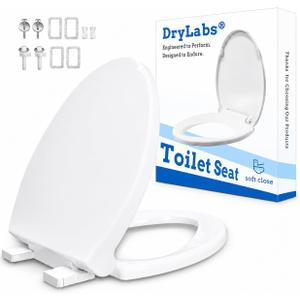 Elongated Toilet Seat Soft Close, Durable PP Toilet Seat, Easy Installation & Removal, Fits Most Toilet Bowls 18x14