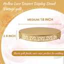 Cake Stand, Metal Round Cupcake Dessert Stand Cake Display Holder Cookies Fruit Serving Tray Decor for Wedding Party Birthday Baby Showers Anniversary (18 in, Dark Gold)