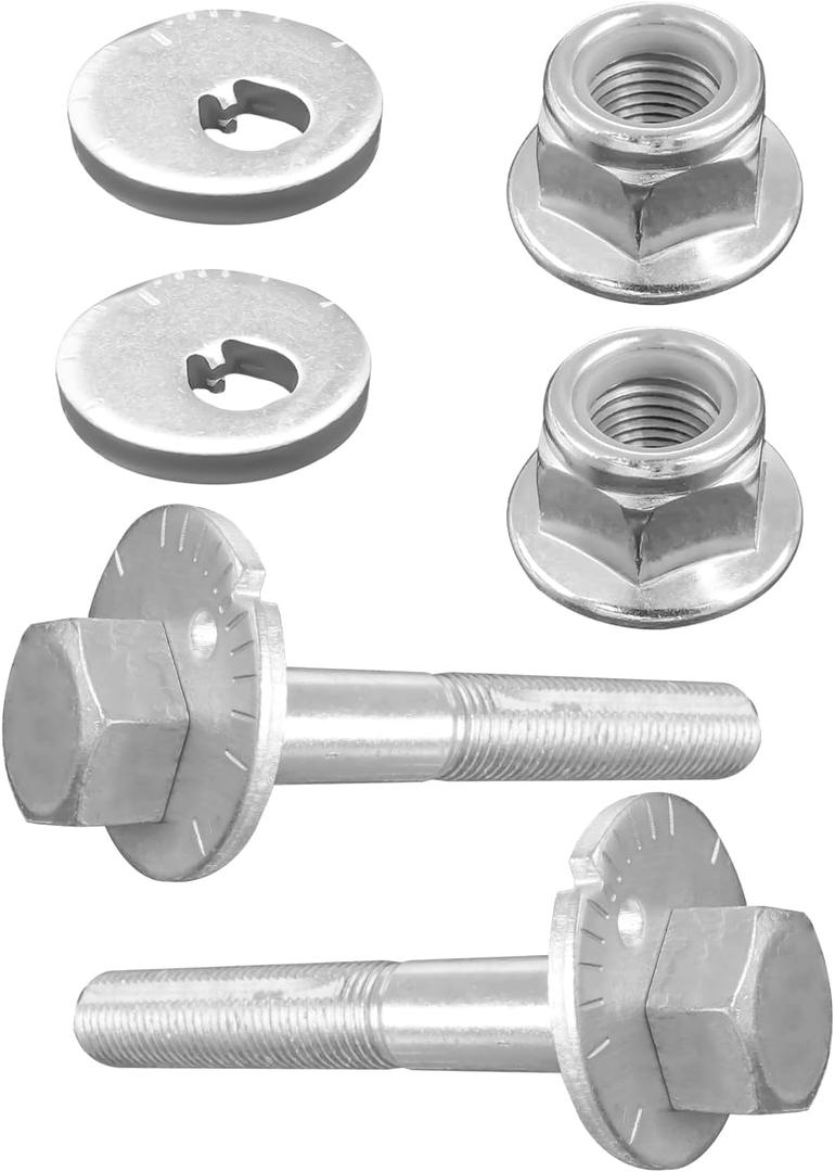 Suspension Arm Alignment Camber Bolts Adjustment Kit Fit for Nissan Armada 5.6L 2004-2015 Pathfinder 4.0L V6 2005-2012, High Strength Steel Toe Alignment Plates Kit Replace 545802S400 545802S40A, 2Pcs