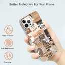 God Jesus Faith Collage Phone Case Compatible with iPhone 14 ProBrown Jesus Vibes Collage Cool Teen Woman Girl Boy Case for iPhone 14 Pro,Shockproof TPU Bumper Protective Case