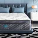 Twin Size Mattress 10 Inch,Twin Mattress in a Box for Cool Sleep Gel Memory Foam Hybrid Bed Mattresses Individual Pocket Springs,Soft&Breathable Comfort Support,Medium Firm Feel,Motion Isolation