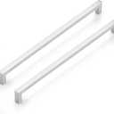 Probrico 10 Pack Cabinet Handle Kitchen Furniture Hardware Dresser Closet Drawer Pulls 12-3/5 inch Hole Centers (Brushed Nickel)