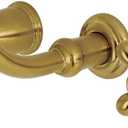 Kingston Brass KS3127AX 8-Inch Center Wall Mount Bathroom Faucet, Brushed Brass