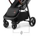Kinderkraft Grande Plus Kinderkraft Buggy from Birth to 48.5 lb, one-Hand Folding, Reclining Position, Large Canopy with Window, All 4 Wheels dampened, Spacious seat, Gray