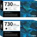 730 Ink Cartridges 2-Pack 300ml Matte Black P2V71A Replacement for HP 730 Ink Cartridge for DesignJet T1600 T1700 T2600 Printer Ink