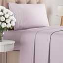 Twin Size 3 Piece Sheet Set - Comfy Breathable & Cooling Bed Sheets Set - Hotel Luxury Bedding for Women, Men, Kids & Teens - Deep Pockets, Easy-Fit, Soft and Wrinkle Free - Oeko-Tex - Light Lavender (Twin, 36 - Light Lavender)