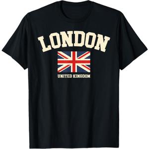 Vintage London England United Kingdom Souvenir Retro Graphic T-Shirt M