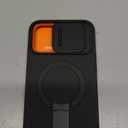 SURITCH for iPhone 13 Pro Max/12 Pro Max Case with Magnetic Camera Slide Cover and Adjustable Kickstand, Compatible with MagSafe, Shockproof Bumper Case Slim Protective Cover 6.7 Inch, Black