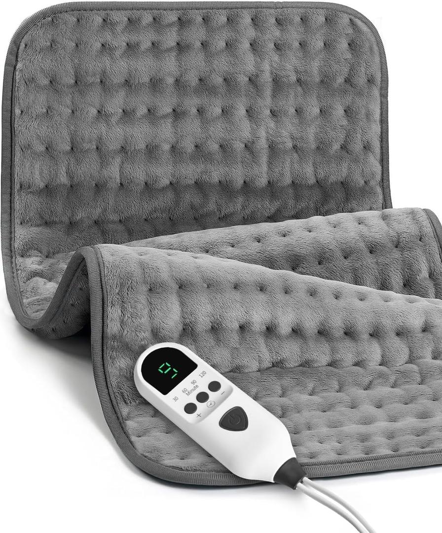 Heating Pad for Back 12''*24'' Electric Heating Pad for Neck Shoulders Pain Relief Moist Dry Heat, 9 Adjustable Heat, Auto Shut-Off Timer Birthday Gifts for Women Mom