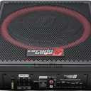 CERWIN-Vega! VPAS12 12-Inch 600W Compact Powered Subwoofer  Slim Design with Passive Radiator, Bass Boost & Remote Control  Perfect for Cars, Trucks & SUVs