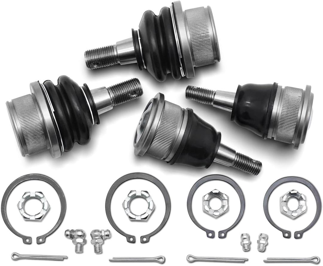 Zinc-Nickel Alloy Front Upper & Lower Ball Joints for 1999-2008 Chevrolet Silverado 1500 GMC Tahoe Sierra Suburban Yukon Avalanche XL Cadillac Classic Escalade Express 2500 ESV EXT Savana K6540 K6541