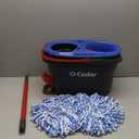 O-Cedar RinseClean Spin Mop & Bucket System + 2 Extra Mop Heads| Clean with Clean Water | Removes 99% of Bacteria