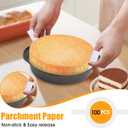 6 Inch Cake Pan - 3PCS Nonstick Round Cake Pans with 100 PCS Parchment Paper, Carbon Steel Smash Cake Baking Pans with Handle, Dishwasher Safe