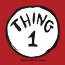 Dr. Seuss Thing One Two Cat in The Hat Boys Youth Matching Costume T-Shirt (Red, S)