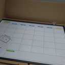 Dry Erase Calendar Whiteboard, Magnetic Month Board | Black Aluminum Frame Wall Mounted for Office Home and School 3ft × 2ft