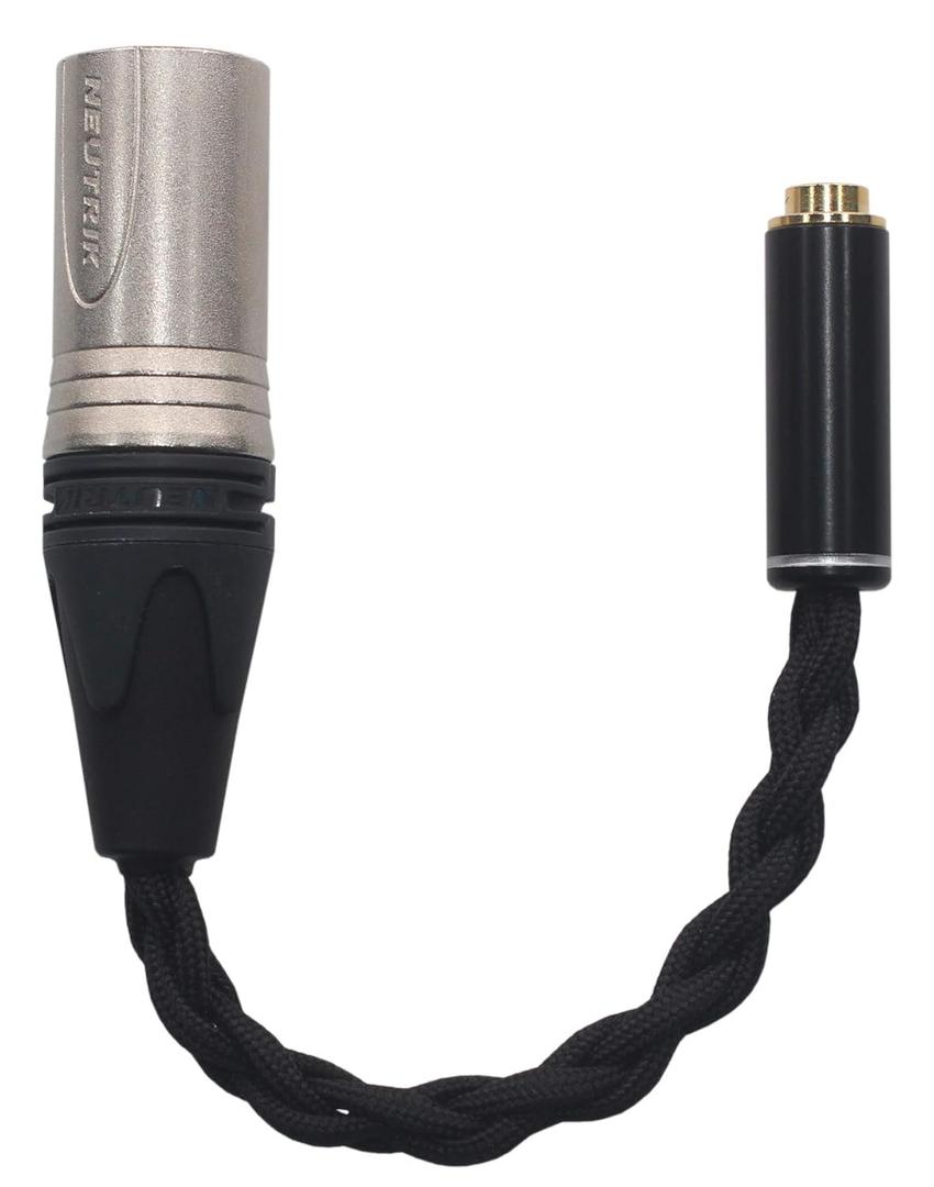 XL4-4 HiFi 4-pin XLR Balanced Male to 4.4mm Trrs Female Balanced Cable, Headphone Audio Adapter. XL4-4