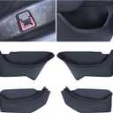 Door Side Pocket Storage Box Insert Tray for Tesla Model Y Juniper 4PCS 2026 2025 Door Pocket Liner with Emergency Release Access for Model Y Juniper Accessories Full-Cover TPE (Juniper-upgrade)