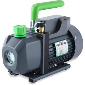 Lichamp Vacuum Pump, 4.5 cfm 1/3 HP HVAC Single Stage Vacuum Pump for R134a R410a R22 R12, for Automotive Air Conditioner Refrigerant, Oil Included, Cool Gray