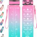 Enerbone 32 oz Drinking Water Bottle with Times to Drink and Straw, Motivational with Carrying Strap, Leakproof BPA & Toxic Free, Ensure You Drink Enough Water for Fitness Gym Outdoor