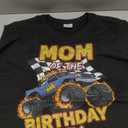 Mom of The Birthday Boy Monster Truck Birthday Novelty T-Shirt (L, Black)