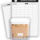 Expiration Date Pantry Labels, 160 Waterproof Food Expiration Date Label for Containers, Kitchen Stickers for Food Freshness, Use by Meal Prep Labels, Best by Write On Labels