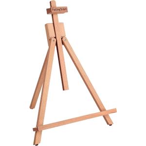 Falling in Art Beechwood 25" Tabletop Easel Display Stand for Painting - Holding Canvas Up to 22 1/2 Inches High, A-Frame Artist Tripod with Rubber Feet, Portable Photo and Sign Holder