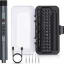 ORIA 49-in-1 Mini Electric Screwdriver, 3.6V Precision Screwdriver Set with 47 Magnetic Bits, LED Lights, Rechargeable Repair Tool Kit for Phone, PC, Laptop, Watch, DIY