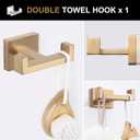 Lava Odoro 5-Piece Towel Bar Set Champagne Gold, Modern Brushed Gold Bathroom Hardware Accessories Set 23.6 Inch Towel Rack Set SUS304 Stainless Steel Wall Mounted (Champagne Gold, 5-Piece)