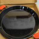 Paelluxe Paella Pan Enamelled, No-Rust Steel Skillet for Propane & Gas Burners Easy-to-Clean Pan for Indoor & Outdoor Cooking Cacerola Paellera Sarten 17 Inch, for 10 Servings