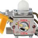 CS26 Carburetor for Ryobi CS26 CS30 SS26 SS30 26cc 30cc Engine RY30220 RY30160 RY30522 Weed Eater 308054043 308054077 308054013 Carburetor for Homelite Trimmer Blower Parts