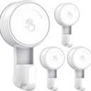 LUXEAR Heavy Duty Waterproof Shower Hooks 4 Pack - Suction Hook, No Drill Damage-Free Removable Reusable Wall Hooks for Bathroom Kitchen Towel Bathrobe Loofah Shower Hooks (Max Load 11LB/5KG)