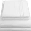 Queen Size Bed Sheets - Breathable Luxury Sheets with Full Elastic & Secure Corner Straps Built In - 1800 Supreme Collection Extra Soft Deep Pocket Bedding Set, Sheet Set, Queen, White