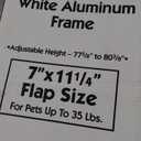 Ideal Pet Products Aluminum Pet Patio Door, Adjustable Height 77-5/8" to 80-3/8", 7" x 11-1/4" Flap Size, White