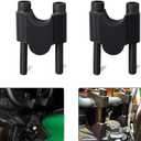 Universal 7/8" Motorcycle Handlebar Risers, 30mm Height Handle Bar Mount Clamp Adapter Compatible with Honda, Yamaha, Kawasaki, Suzuki, Dirt Bike, ATV, Scooter (Black, Pair)