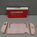 PlayVital Cherry Blossoms Kitten Protective Case for Nintendo Switch 2 with Stand | Cute Cat Ear & Paw Silicone Grips, Dockable Hard Shell, 2 Joystick Caps | Full-Body Protection Cover, Pink