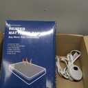 Heated Mattress Pad King Size - Embossed Electric Mattress Pad Cover Dual Control - 1-10 Hours Auto Shut Off with Deep Pocket White