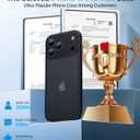 for iPhone 17 Pro Max Case, [Ribbed Non-Slip Sides] [Military-Grade Drop Protection] [Full Camera Protection] Anti-Yellow Soft-Touch Shockproof Slim Phone Case for iPhone 17 Pro Max, Black