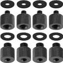 8 Pieces Camera Screw Adapter Thread 1/4" Male to 3/8" Female and 3/8" Male to 1/4" Female Adapter, 3/8 to 1/4 Adapter with Rubber Pad for Camera Monitor, Tripod, Mount