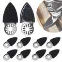 10 Pcs Oscillating Tool Sanding Pad, Triangular Finger Sanding Pads, Finger Sanding Pad for Multi Tool Sanding Attachment Surfaces Polish, Deburring, Mechanical Maintenance Cleaning