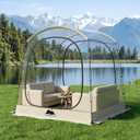 Teabelle Pop-Up Bubble Tent, 1-4 Person Transparent Outdoor Shelter with 540View, Waterproof Outdoor Pod with Floor Mat, Clear Tent Camping Shelter for Watching Sports, Camping, Fishing