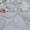Octagon Playpen Mat Grey, Non Slip 8 Panel Playpen Mattress Mat Fits Regalo Extra Large Play Yard and hiccapop XL 69" Baby Playpen, Grey Star Octagon Playard Pad