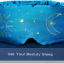 Fleur&Yang Silk Sleep Mask, Adjustable Blackout Sleeping Mask for Men Women, Soft Breathable 100% Mulberry Silk Fabric, Cooling Eye Cover Blindfold for DeepSleep or Meditation(Luna)