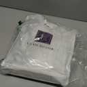 Lush Decor Coastal Chic Scallop Edge Linen Textured Bed Skirt Navy/White Single Queen - Soft Elegant Luxury Easy Fit Elastic Band Tailored Bedskirt