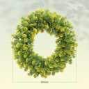 Wreath for Front Door 20 Inch Artificial Summer Wreath Year-Round Indoor/Outdoor Green Decor for Home, to Your Front Door, Wall, or Farmhouse - Spring, Summer, Fall, All Seasons
