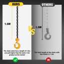 YELLOW JACKET 3 Ton Manual Lever Chain Hoist, G80 Galvanized Carbon Steel with Weston Double-Pawl Brake, Chain Come Along and Safety Measures for Chain Fall